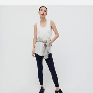 J. Crew Longline Layering Tank in Textured Slub Cotton